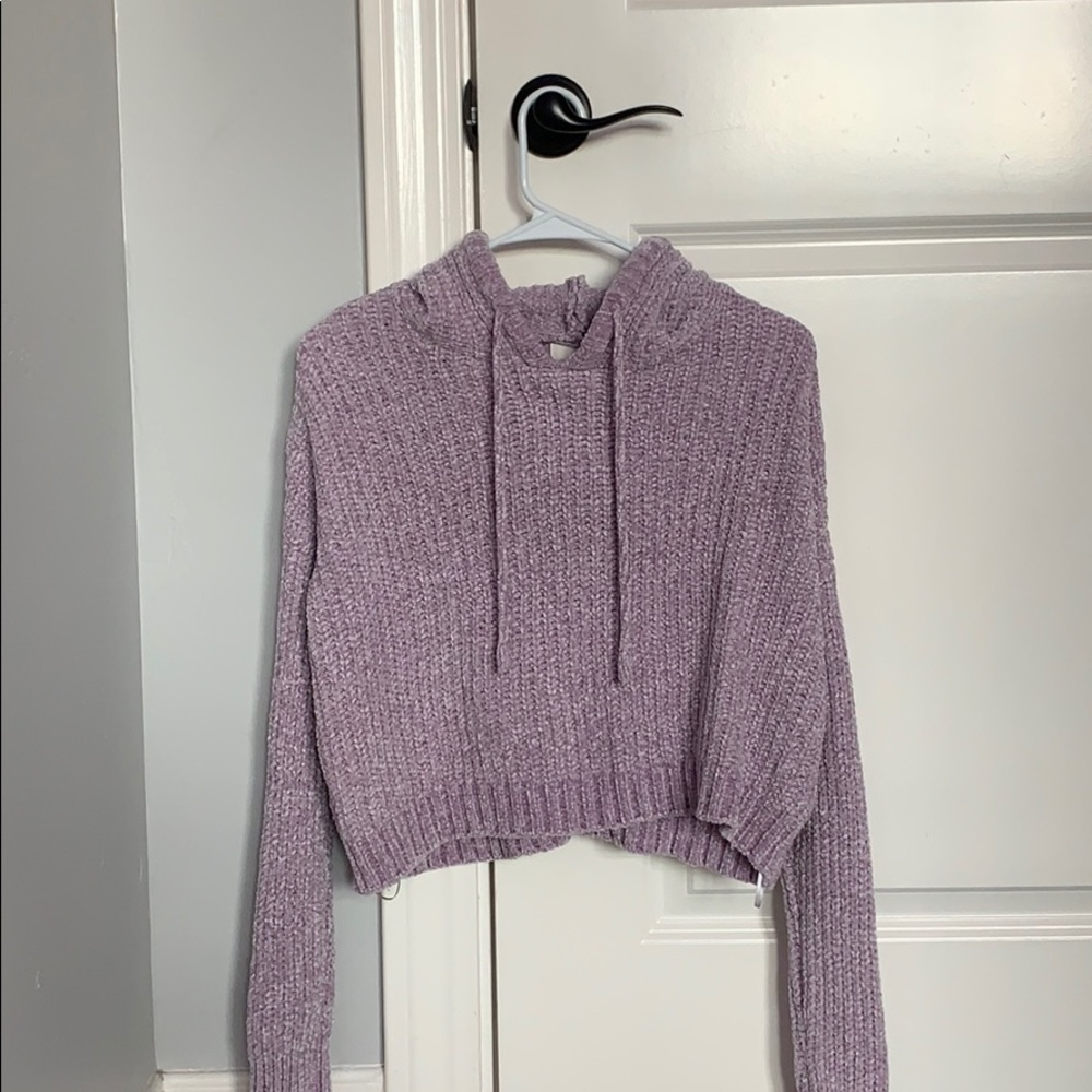 Purple Cropped sweater - Picture 1 of 2